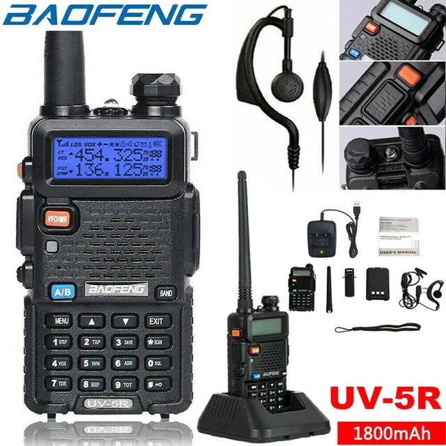 Baofeng UV-5R Walkie Talkie Dual Band UHF VHF Ham FM Two Way Radio 128 Channels