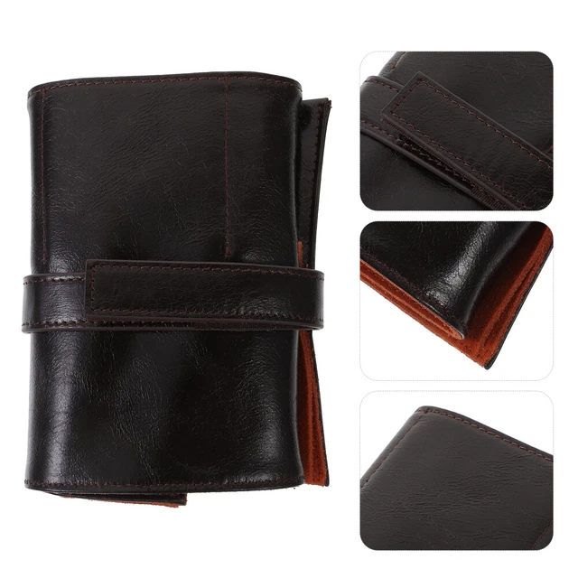 Pochette Montre Voyage 3 Pièces Velours Perlé - Étui Protection Avec Bouton Pression (vert Foncé)