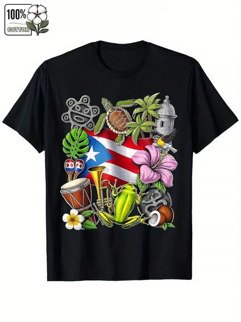 T-shirt Jayuya Puerto Rico - Homme Taille XXL (2XL), Noir - Occasion Très Bon état