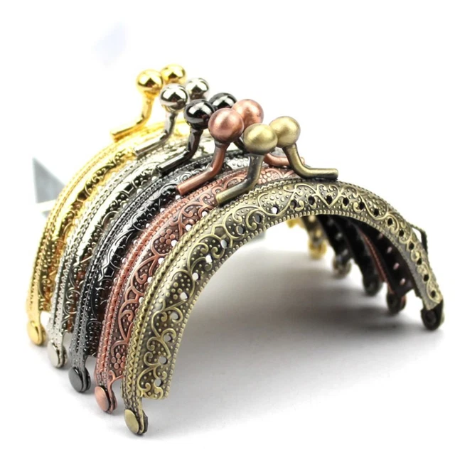 Kiss Clasp Handle 8.5cm Metal Frame Purse Clamp Handbag Buckle For 5pcs
