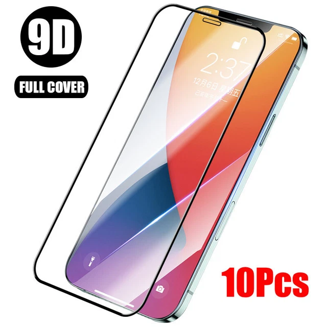 10pcs Film de protection d'écran en verre trempé à couverture complète 3D...