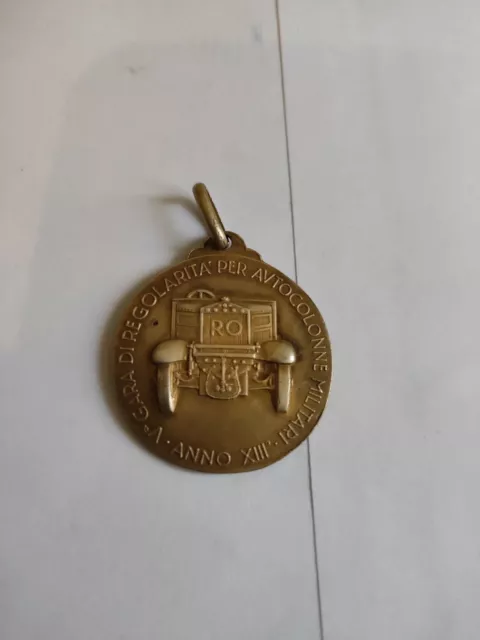 Ww2 Regio Esercito Medaglia Argento Dorato Gara Autocolonne Militari Lancia RO