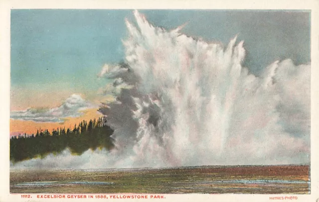 Postcard Excelsior Geyser, Yellowstone National Park, Haynes Photo