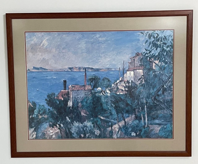 Paul Cezanne - "The Sea At L'Estaque" 39" x 31" Framed Print
