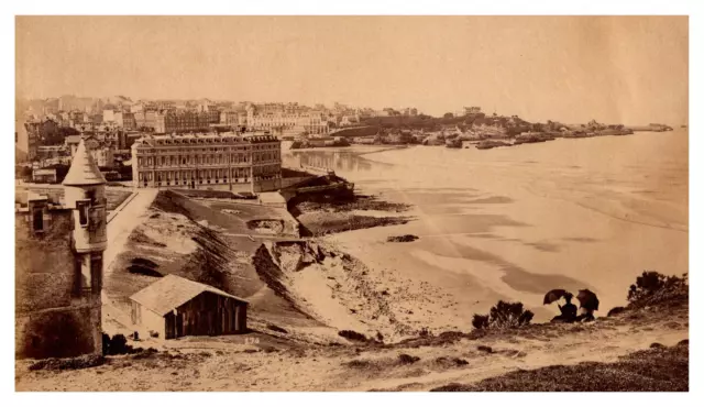 France, Biarritz, panorama Vintage albumen print Tirage albuminé  11x16  C