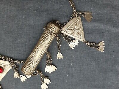 Antique Folk Balkan  Bulgarian Hand Wrought Women's Silver Necklace Jewelry 3