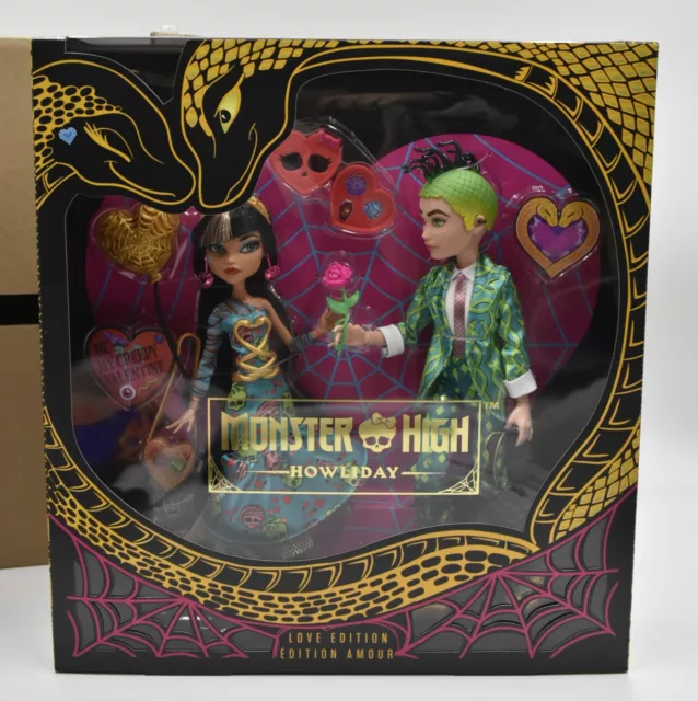 Mattel Poupées Monster High Dolls Love Edtion Howliday Cleo de Nile Deuce Gorgon