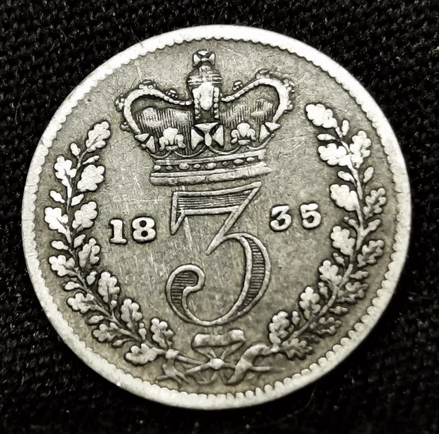William IV 1835 3 Pence Silver.925 Ultra Scarce Coin, Colonial Issue