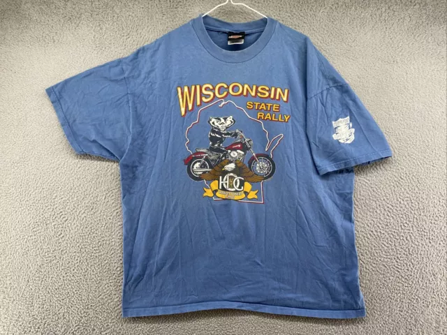 Vintage 1998 HOG Wisconsin State Rally Harley Owners Group Shirt Mens Size 2XL