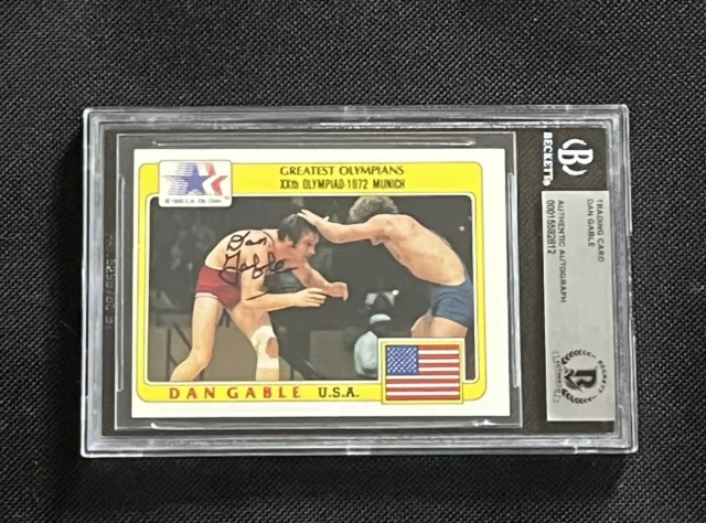 Dan Gable 1983 Greatest Olympians Signed Autographed Card Beckett Bas Authentic Dan Gable 1983 Greatest Olympians Signed Autographed Card Beckett Bas Authentic