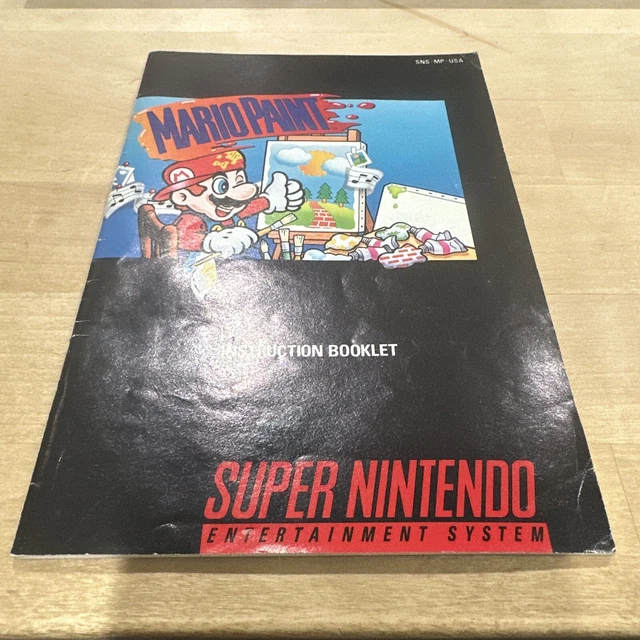 SUPER NINTENDO SNES Mario Paint Instruction Booklet Manual 0.99 PicClick