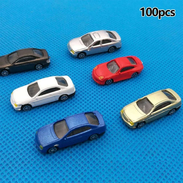 Lot de voitures miniatures échelle N 100 pièces pour aménagement ou décorati