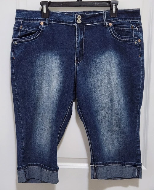 Angels Denim Bermuda Jean Shorts Cuffed Women's Size 16