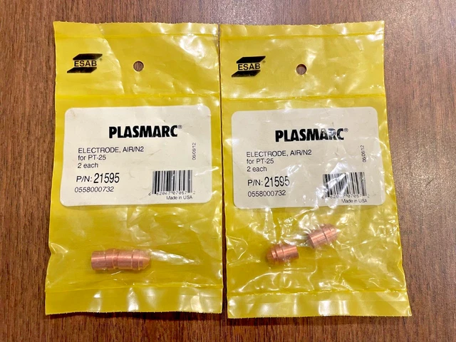 ESAB PLASMARC Electrode, Air/N2 for PT-25 TORCH , 21595 (Quantity of 4)