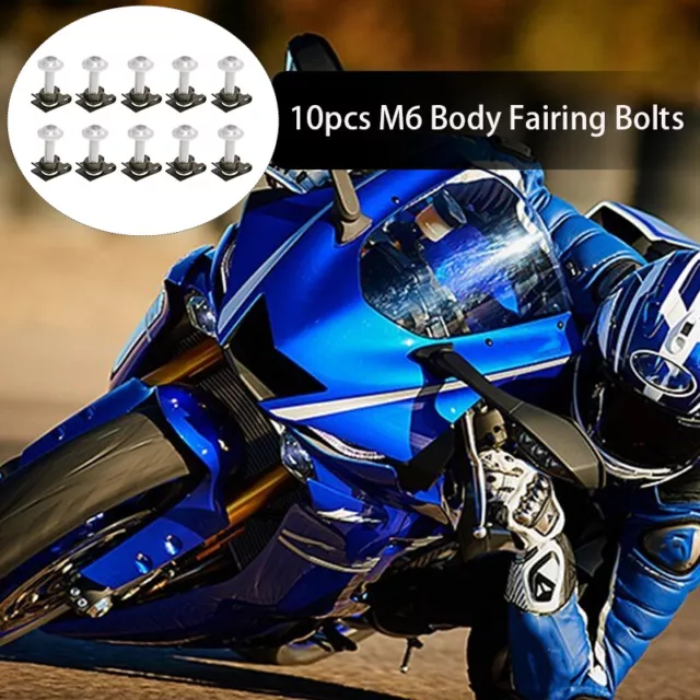 M6 6mm CNC Sportbike Fairing Body Bolt Kit Screw Spire Speed Fastener Clip Nut A