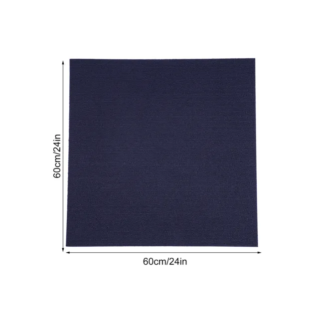 Azulejos de alfombra azul oscuro autoadhesivos 24"" x 24"" pavimento 15 piezas