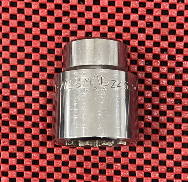 MAC Tools Z462 1-7/16" 3/4" Drive SAE 12 Point Chrome Socket Made In USA N2
