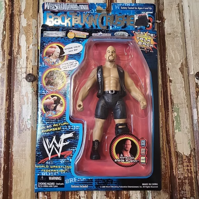 WWE Back Talkin Crushers 3 Stone Cold Steve Austin Wrestlemania XVII Figure