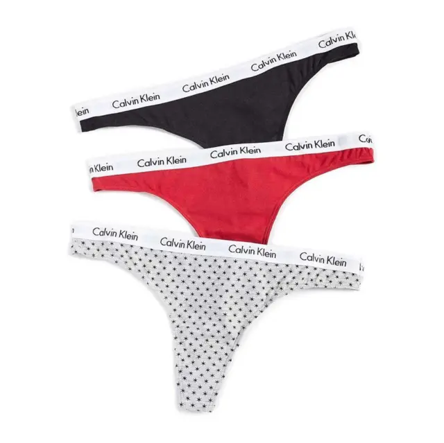 NEW Calvin Klein Womens Panties Underwear Carousel 3 Pack Low Rise Thong