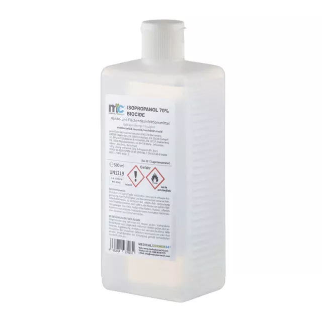 Medicalcorner24 Händedesinfektion Flächendesinfektion Hygiene 500ml 70% Biocide