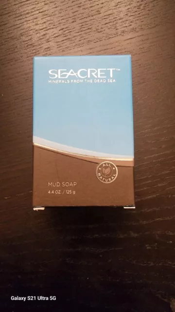 Seacret Minerals From The Dead Sea- Mud Soap 4.4 Oz. New Full Size Bar.