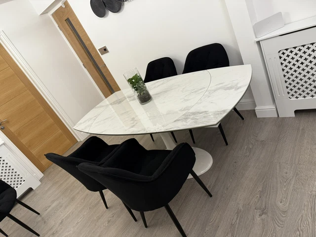 DWELL CONTEMPORARY WHITE Lille Extending 4-6 Seater Dining Table £52.72 ...