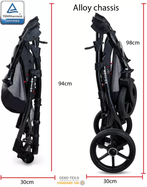 Boston GaGaDumi Reisesystem 3in1 Kinderwagen Autositz Kinderwagen Kinderwagen TÜV!!! 3