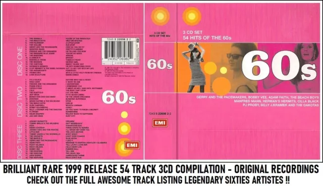 Best Greatest 60's Hits 3CD Seekers Ifield Hollies Animals Beck PJ Cilla Donovan