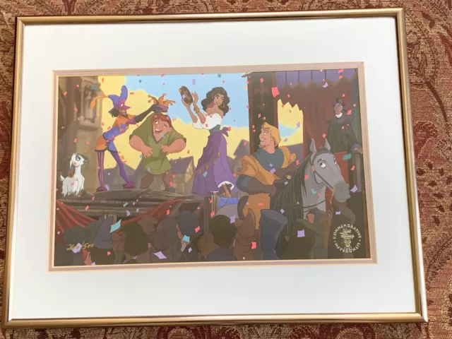 Disneys Hunchback Of Notre Dame Limited Edition 266/500 W/ Coa 1996 Lithograph