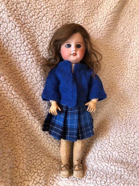 Poupée ancienne SFBJ 60 Paris Taille 4 yeux dormeurs vêtements collection 35 CM