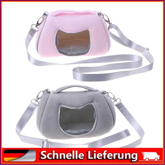 Bolso de hombro portátil de moda para mascotas pequeñas hámster conejo nido de malla