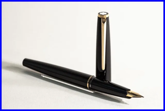 MONTBLANC 221 CLASSIC Serie Patronen Füller - Oblique Medium 585 GOLD Feder