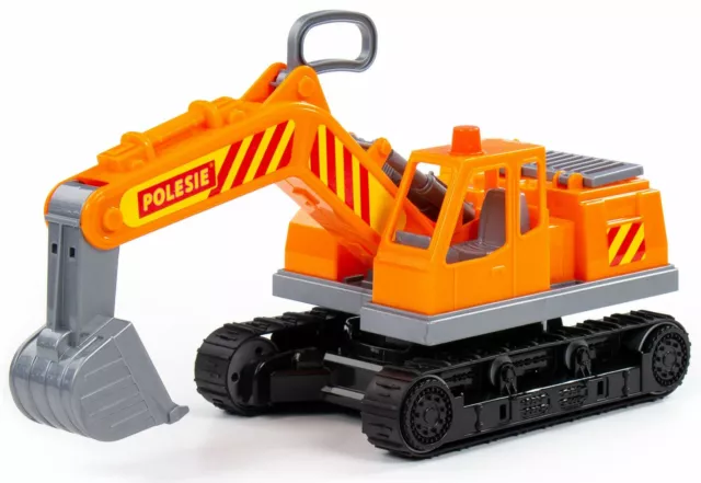 Raupenbagger Bagger Kinder Spielzeug MONOLITH orange Baustellen Fahrzeug