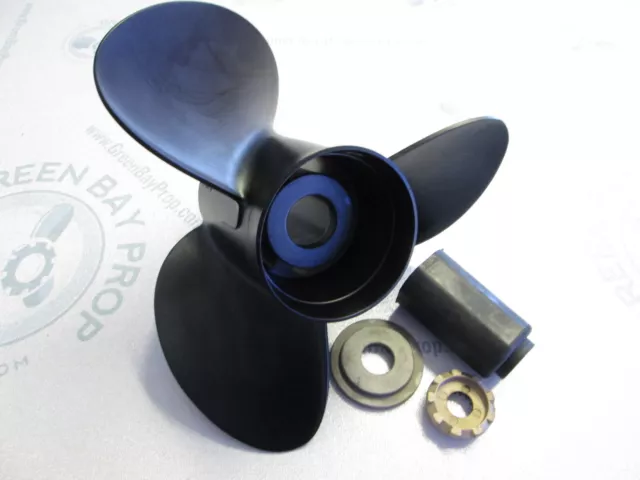 13 1/4 x 17 Pitch Aluminum Prop for 1980's Force 85 & 125 Hp Outboards w/Kit