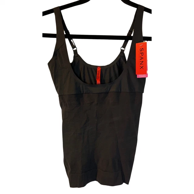 SPANX OPEN BUST Camisole Size M Black NEW Shapewear Adjustable Straps