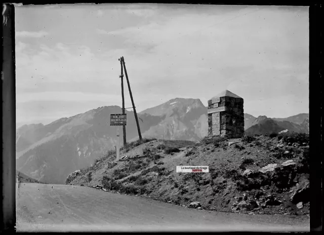 Antique Black & White Negative Photo Glass Plate 6x9cm RN 202 Road Pass Alps