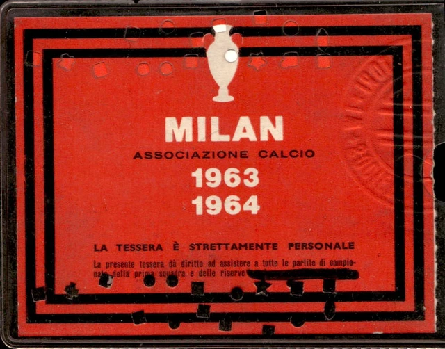 Carte De Membre AC Milan Vintage - Saison 1953-1954 - Occasion En Excellent état - Italie