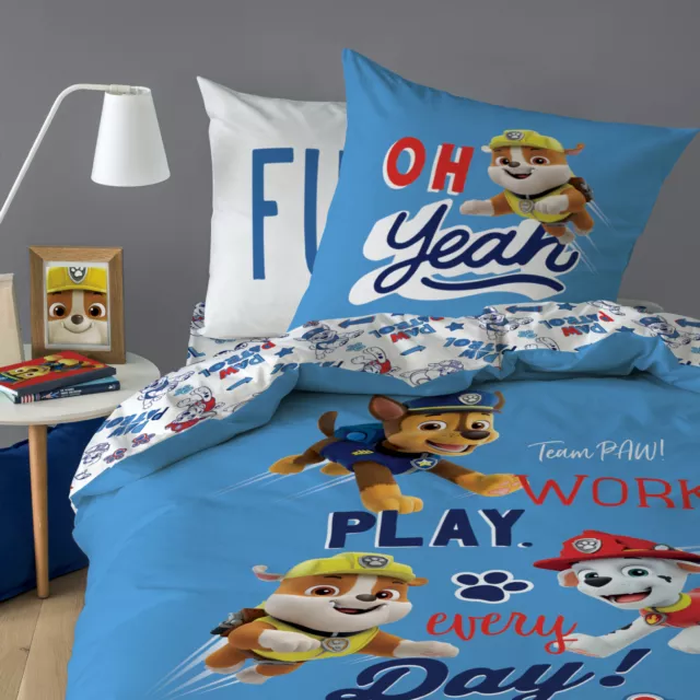 Paw Patrol Linge de Lit 135 x 200 80 X 80 CM 100% en Coton