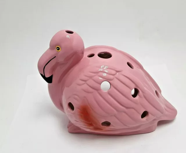 A Flamingo Ceramic Luminary Candle Holder