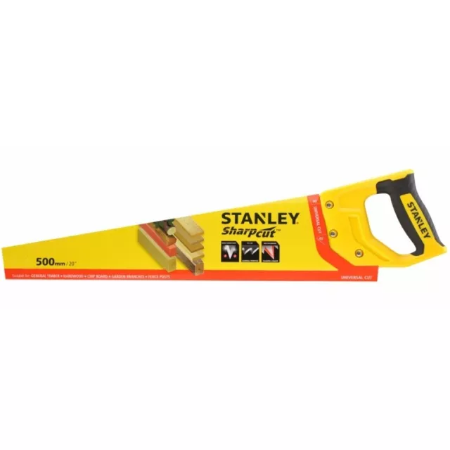 Stanley Universal Sharp Cut Saw 500mm/20"Hand Saw High Quality Carpenter Builder