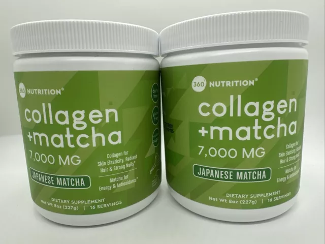 360 Nutrition Collagen + Matcha 7000mg ~Japanese Matcha~ 8 oz BB