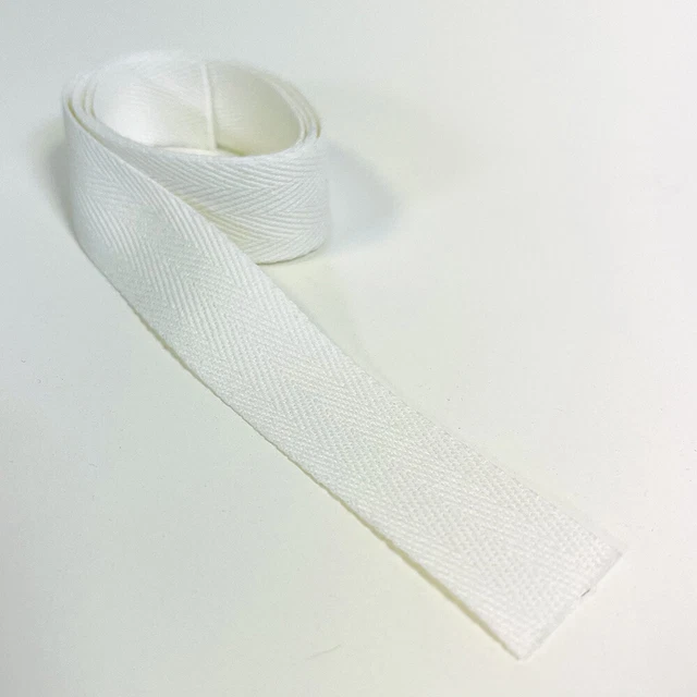 Starkes & strapazierfähiges Acrylgurtband - 38 mm breit - weiß - pro Meter