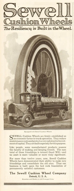1921 Havoline Oil Co Tanker Truck Detroit Michigan Vintage 1920's Trucking Ad