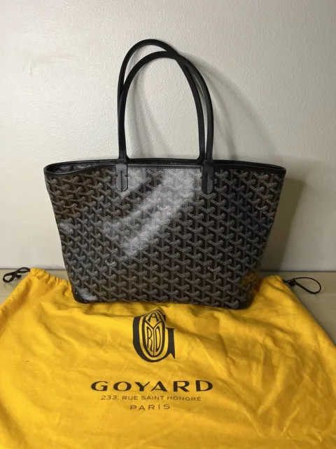 USED GOYARD ARTOIS PM Tote Bag H 24cm W 41cm D14cm Size Black