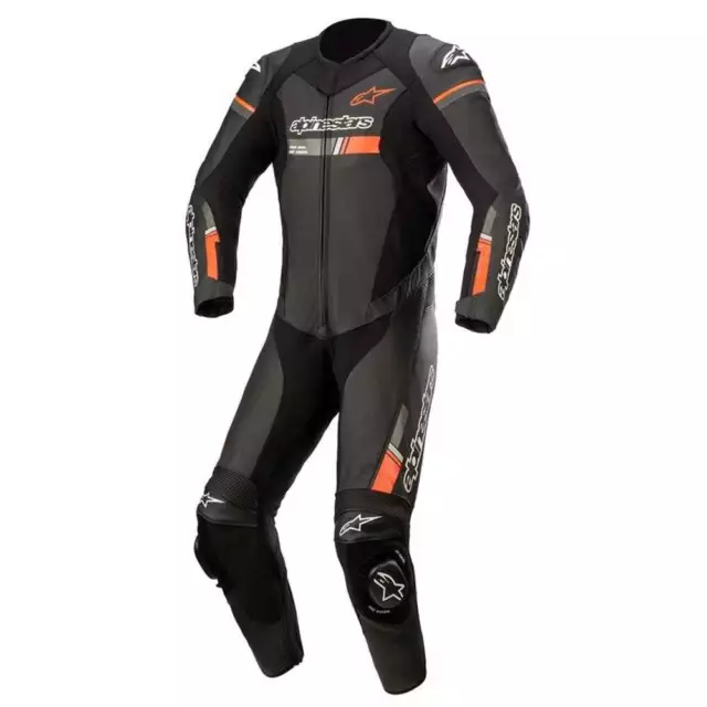 Alpinestars Gp Force Chaser Combinaison Cuir 1 PC Noir Rouge Fluo 56