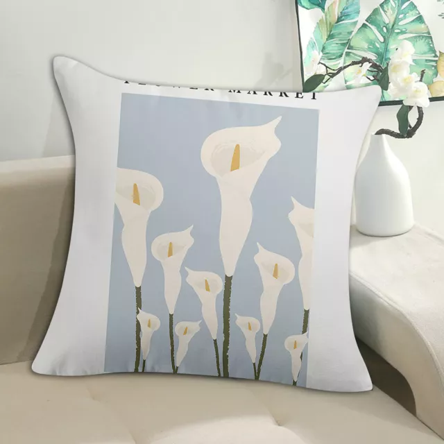 Flower Print Throw Pillowcase Soft Touch Pillow Cover Printed Cushion