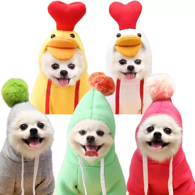 Pequeño Perro Cachorro Gato Ropa Capuchas Cálido Chihuahua Chaqueta Traje Abrigo