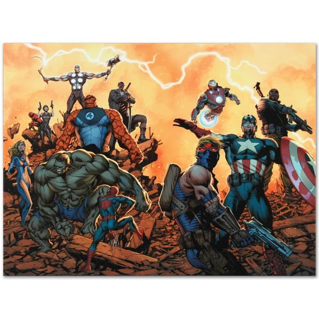 Marvel Comics "Ultimate Comics: Avengers" Limited Edition Art Canvas Numbered