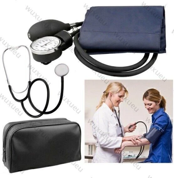 Tensiomètre Manuel Anéroïde Brassard Bras Avec Stéthoscope Double Tête - Neuf Générique