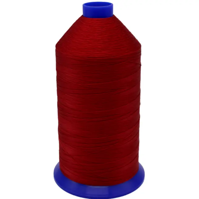 Hilo de tapicería de nailon unido rojo talla 92, Tex 90, 16 oz. 4200 yardas